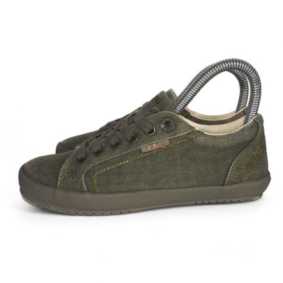 Taos Star Casual Lace-up Sneakers Olive Green STA-12844 Women's 5.5 - Picture 2 of 12